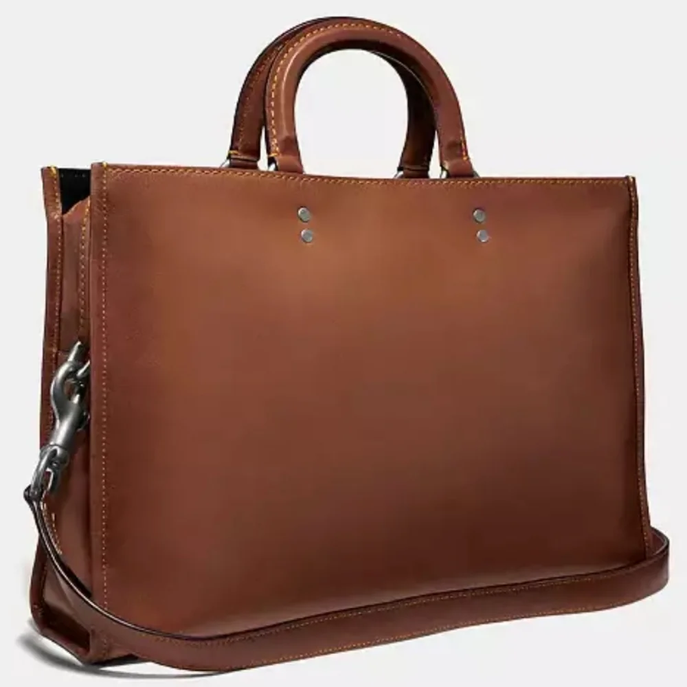 COACH 1941 Rogue Brief Briefcase in Dark Sienna Natural Glovetanned Leather NWT